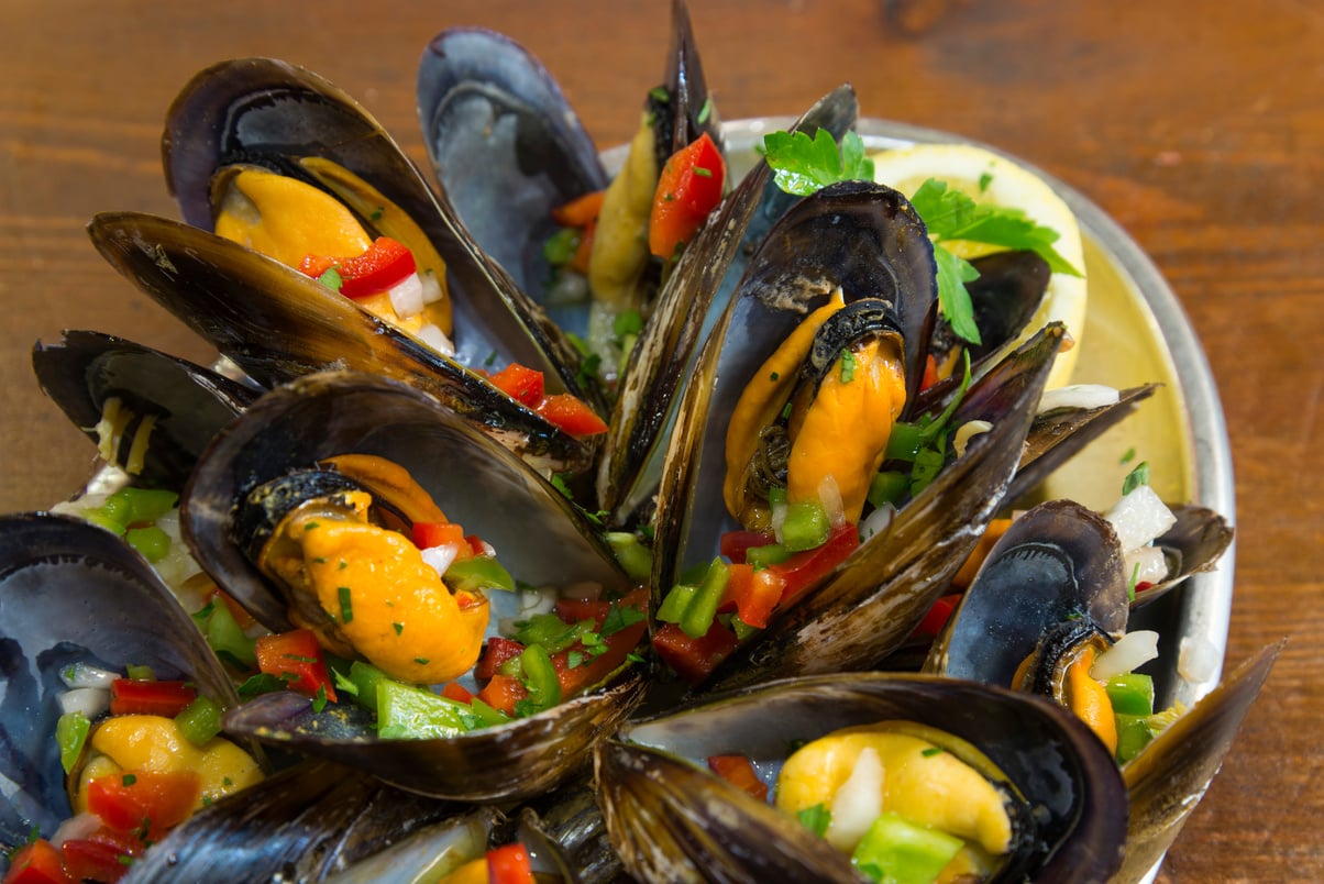 Vinaigrette mussels