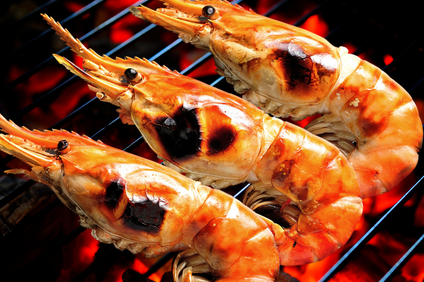 grilled prawns